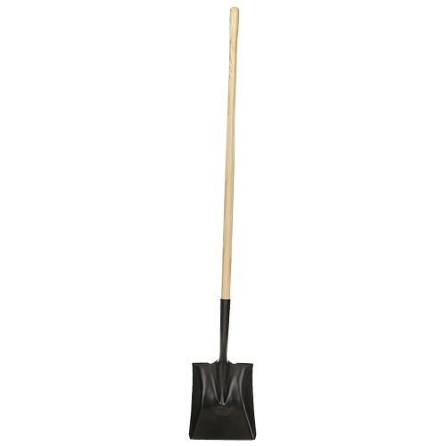 Square-Point Shovel, Wood, Tempered Steel Blade, Straight Handle, 49-1/2" Long St. Lawrence Industrial & Safety Supply