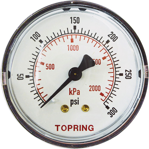 Replacement Pressure Gauge, 2" , 0 - 175 psi, Back Mount, Analogue St. Lawrence Industrial & Safety Supply
