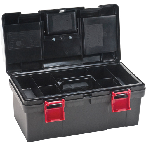 Coffres &agrave; outils en plastique, 17-1/2" la x 9-1/2" p x 8" h, Noir St. Lawrence Industrial & Safety Supply