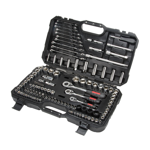 Jeux de douilles et cl&eacute;s SAE/m&eacute;triques 1/4", 3/8" et 1/2", 120 Mcx, Profond St. Lawrence Industrial & Safety Supply