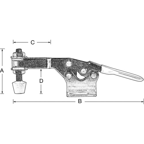 Brides de fixation horizontale, Force de serrage 200 lb, Horizontal St. Lawrence Industrial & Safety Supply