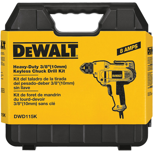 VSR Mid-Handle Drill, 3/8" Chuck, 8 A, 120 V, 0-2500 RPM, Keyless Chuck St. Lawrence Industrial & Safety Supply
