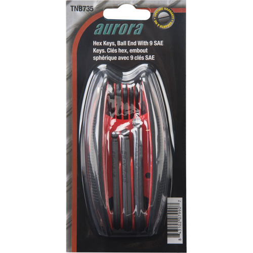 Ball End Fold-Up Hex Key Set, 9 Pcs., Imperial St. Lawrence Industrial & Safety Supply