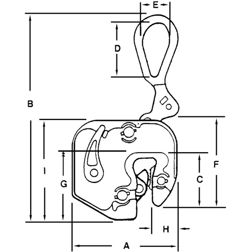 GXL Plate Clamp, 1000 lbs. (0.5 tons), 1/16" - 5/8" Jaw Opening St. Lawrence Industrial & Safety Supply