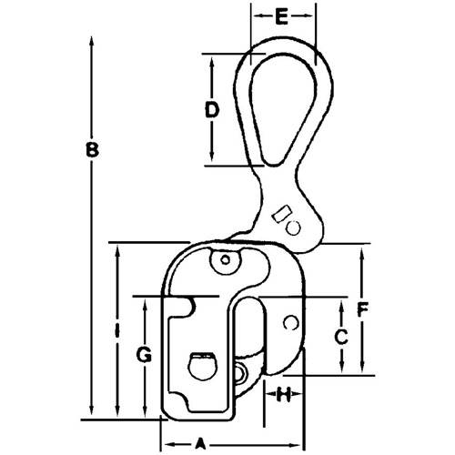 GX Structural Short Leg Plate Clamp, 4000 lbs. (2 tons), 1/16" - 7/8" Jaw Opening St. Lawrence Industrial & Safety Supply