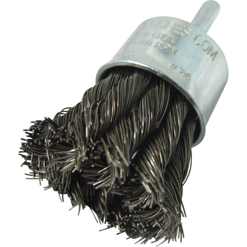 Brosses mont&eacute;es &agrave; fils nou&eacute;s, 1" dia., dia. Des fils 0,014", Tige 1/4" St. Lawrence Industrial & Safety Supply
