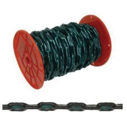 Chaîne droite avec gaine verte, Acier &agrave; faible teneur en carbone, 2/0 x 60' (18,3 m) l, Charge d'utilisation 520 lb (0,26 tonne) St. Lawrence Industrial & Safety Supply