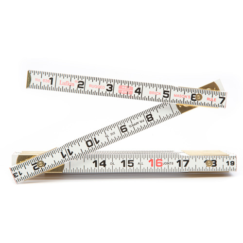 R&egrave;gle de maçon Red End, 6' lo, Bois, Graduations de 1/16" St. Lawrence Industrial & Safety Supply
