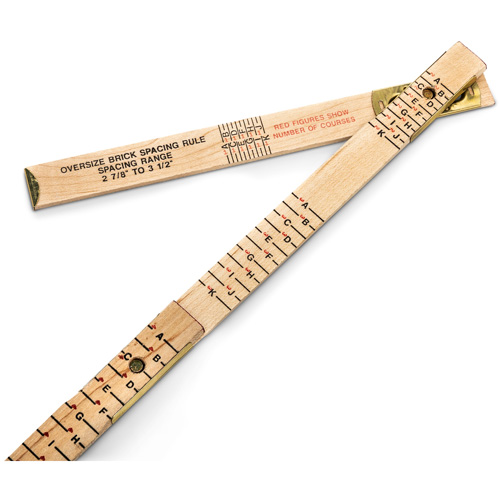 R&egrave;gle de maçon surdimensionn&eacute; Red End, 6' lo, Bois, Graduations de 1/16" St. Lawrence Industrial & Safety Supply