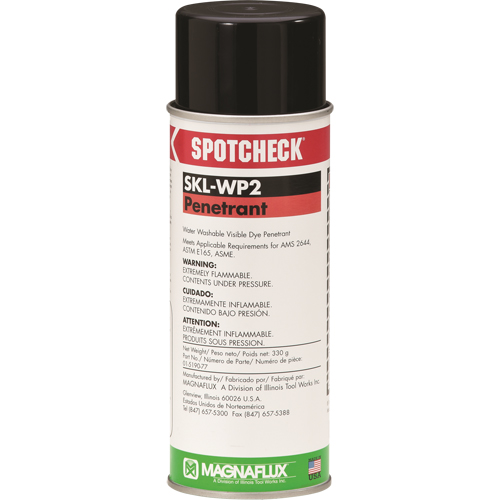 Spotcheck&reg; Penetrants - SKL-WP2 Water Washable Penetrants, Aerosol Can St. Lawrence Industrial & Safety Supply