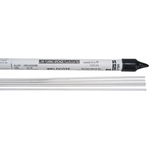 36" Cut Length TIG Rods, 3/32", Low Fuming Bronze-flux coated St. Lawrence Industrial & Safety Supply