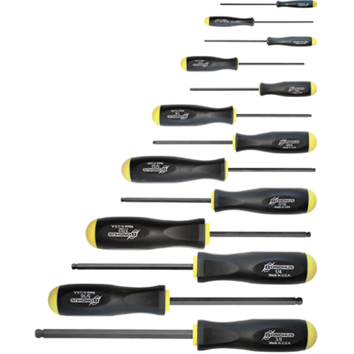 Ball Driver Screwdriver Sets - SAE, 13 Pcs. St. Lawrence Industrial & Safety Supply
