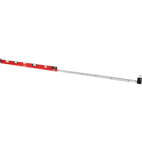 Niveau extensible RedStick, Poutre en I, 12' lo, Aluminium, 3, Magn&eacute;tique St. Lawrence Industrial & Safety Supply