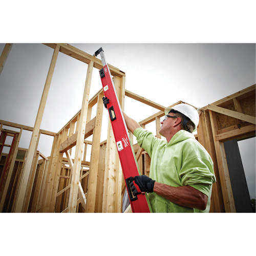 Niveau extensible RedStick, Poutre en I, 12' lo, Aluminium, 3, Magn&eacute;tique St. Lawrence Industrial & Safety Supply