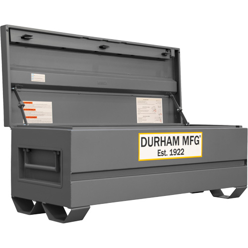 Boîte de rangement pour le chantier, 60" x 24" x 22-3/4", Acier, Gris St. Lawrence Industrial & Safety Supply