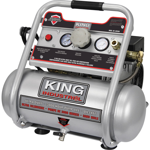 Compresseur &agrave; air sans huile, &eacute;lectrique, 2 gal. (2,4 gal. US), 125 PSI, 120/1 V St. Lawrence Industrial & Safety Supply