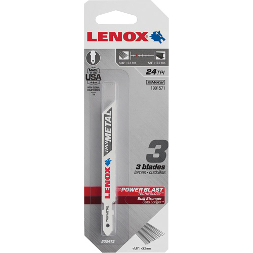 Lame de scie sauteuse pour coupe de m&eacute;tal, Bim&eacute;tal, Tige en T, 3-5/8" lo, 6 dents par pouce St. Lawrence Industrial & Safety Supply