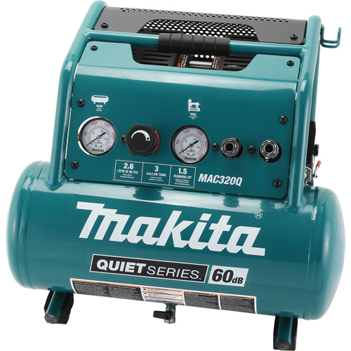 Compresseur d'air s&eacute;rie Quiet, &eacute;lectrique, 3 gal. (3,6 gal. US), 135 PSI, 120/1 V St. Lawrence Industrial & Safety Supply