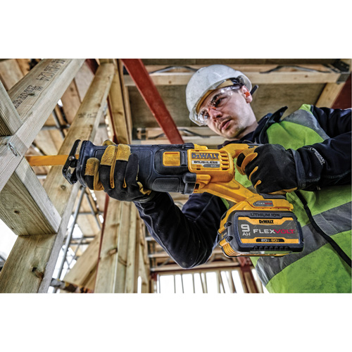 FlexVolt&reg; Max Brushless Reciprocating Saw (Tool Only), 60 V, Lithium-Ion Battery, 0-3000 SPM St. Lawrence Industrial & Safety Supply
