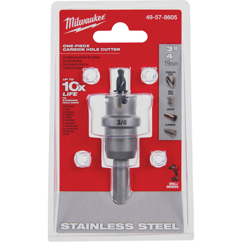Scies-cloches au carbure monobloc, 3/4", Profondeur de la coupe de 3/16" St. Lawrence Industrial & Safety Supply
