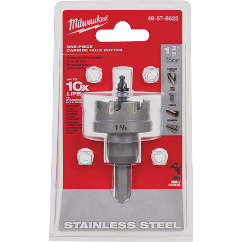 One-Piece Carbide Hole Cutters, 1-3/8", 3/16" Depth of Cut St. Lawrence Industrial & Safety Supply