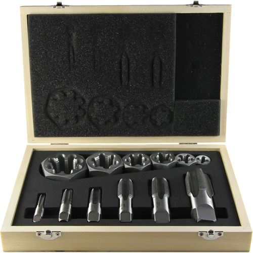 DRILLCO Pipe Tap Set, 12 Pieces St. Lawrence Industrial & Safety Supply