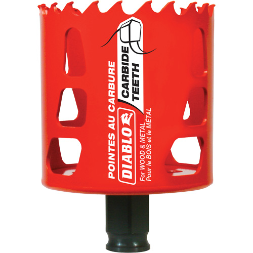 Scie cloche pour bois et m&eacute;tal, 2-9/16", Profondeur de la coupe 2-3/8", Carbure St. Lawrence Industrial & Safety Supply