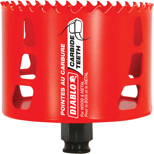 Scie cloche pour bois et m&eacute;tal, 3-5/8", Profondeur de la coupe 2-3/8", Carbure St. Lawrence Industrial & Safety Supply