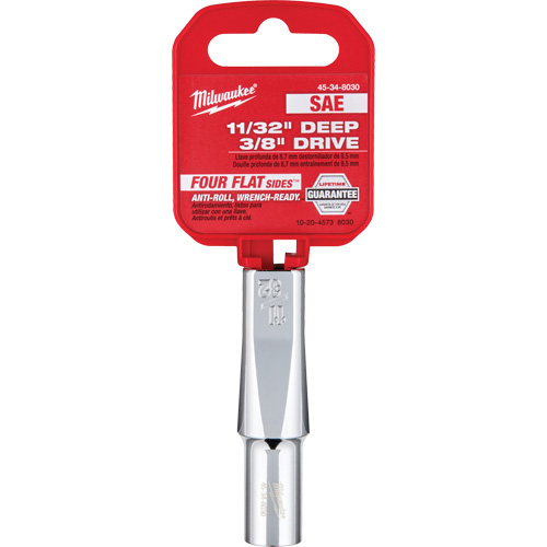 SAE Socket with Four Flat Sides, 11/32", 3/8" Drive, 6 Points, Deep St. Lawrence Industrial & Safety Supply