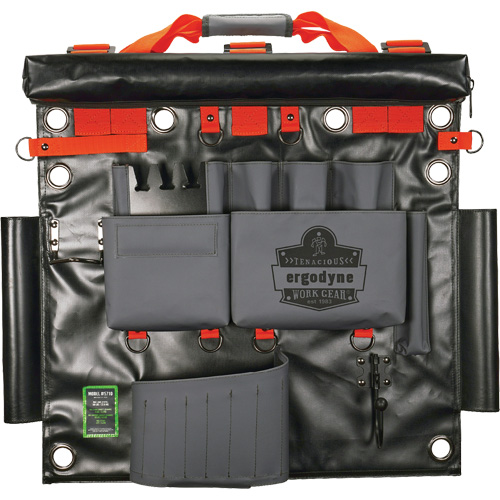 Sac &agrave; outils de camion nacelle avec points dancrage &agrave; outil, Nylon, 8 pochettes, Gris St. Lawrence Industrial & Safety Supply