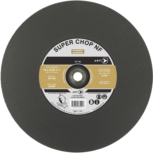 A30NF Super Chop Cut-Off Wheel, 14" x 3/32", 1" Arbor, Type 1, 4400 RPM St. Lawrence Industrial & Safety Supply