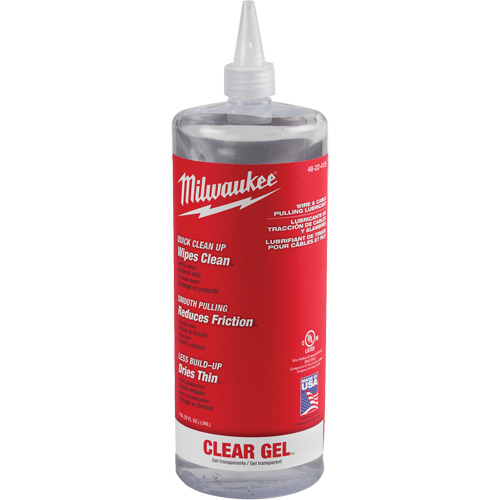 Gel lubrifiant transparent pour tirer les fils & c&acirc;bles, Bouteille pressable St. Lawrence Industrial & Safety Supply