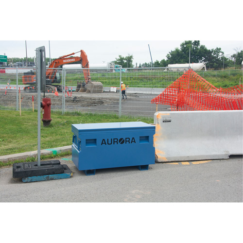 Coffre &agrave; outils de chantier, 60" x 24" x 27-1/2", Acier, Bleu St. Lawrence Industrial & Safety Supply
