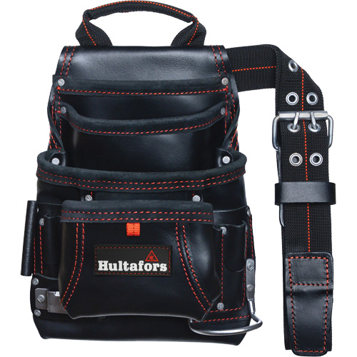 Carpenter's Nail & Tool Bag, Leather, 11 Pockets, Black St. Lawrence Industrial & Safety Supply