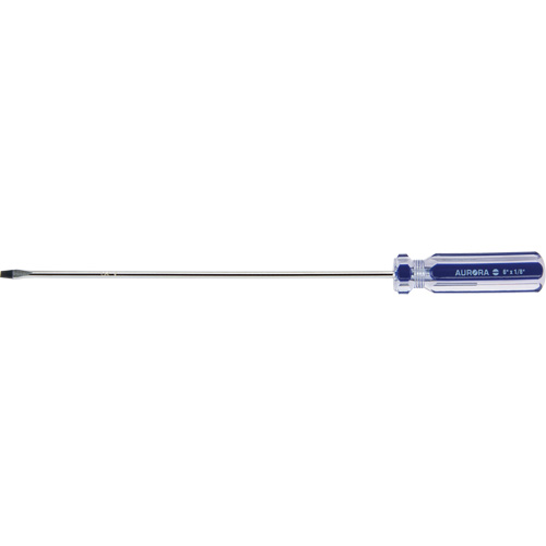 Blue Transparent Striped Slotted Screwdriver, 1/8" Tip, Round, Plastic Handle St. Lawrence Industrial & Safety Supply
