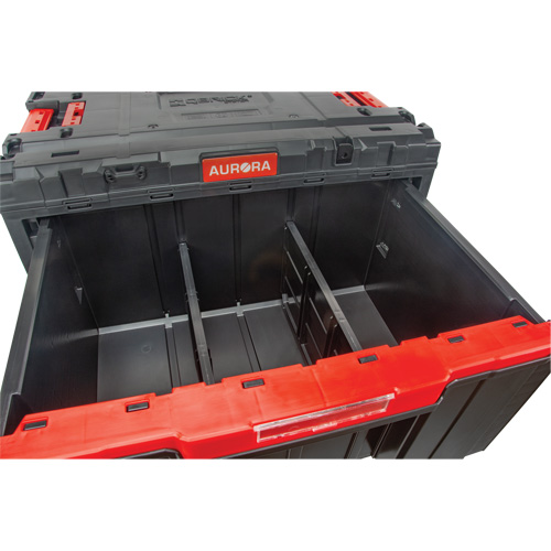 Arx&reg; Single Drawer Toolbox, 11-1/5" W x 18-3/10" D x 9-1/10" H, Black/Red St. Lawrence Industrial & Safety Supply