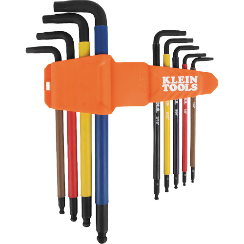 Colour-Coded Extra-Long L Style Hex Key Caddy Set, 9 Pcs., Imperial St. Lawrence Industrial & Safety Supply