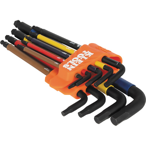 Colour-Coded Extra-Long L Style Hex Key Caddy Set, 9 Pcs., Imperial St. Lawrence Industrial & Safety Supply