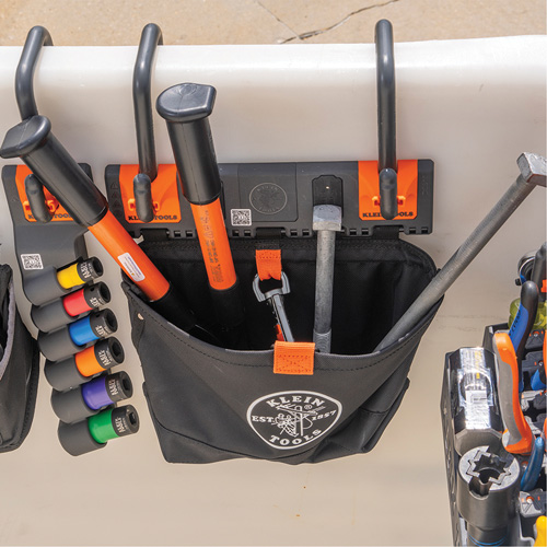 Bucket Work CentreS-Hook Hardware Pouch Module, Nylon, 1 Pockets, Black/Orange St. Lawrence Industrial & Safety Supply