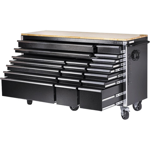 HDRC7220 Armoire mobile de s&eacute;rie HD, 20 tiroirs, 72" la x 24" p x 42-3/10" h, Noir St. Lawrence Industrial & Safety Supply