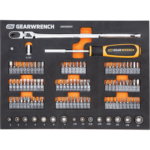 Mechanics Tool Set in Modular Foam Trays with Storage Unit, 194 Pieces St. Lawrence Industrial & Safety Supply