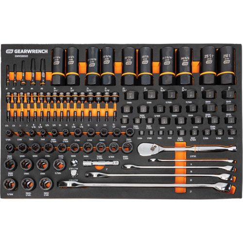 Jeu d'outils de m&eacute;canicien dans des plateaux modulaires en mousse avec conteneur de rangement, 247 morceaux St. Lawrence Industrial & Safety Supply