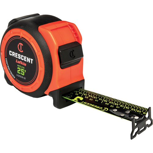  CONTROLTOUCH NITE EYE Tape Measure, 1-3/16" x 25', SAE Graduations St. Lawrence Industrial & Safety Supply