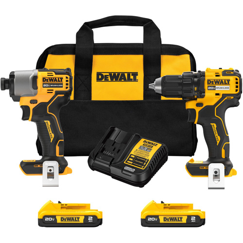 Ensemble de tournevis &agrave; chocs & tournevis/perceuse sans fil et sans balai, Lithium-ion, 20 V St. Lawrence Industrial & Safety Supply