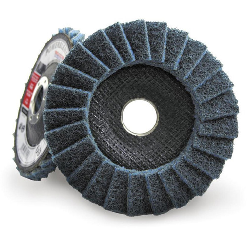Disque &agrave; lamelles incurv&eacute; pour traitement de surface POWERBLEND SCD, 4-1/2" x 7/8", Type 29, Grain Fin St. Lawrence Industrial & Safety Supply