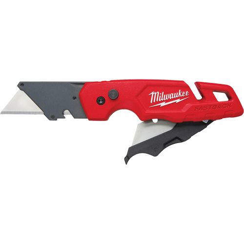 Couteau utilitaire pliant FASTBACK avec rangement pour lames, poign&eacute;e en M&eacute;tal St. Lawrence Industrial & Safety Supply