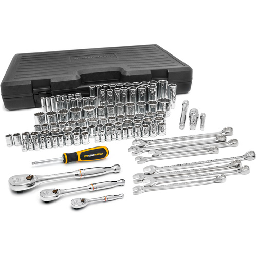 Jeu d'outils pour m&eacute;caniciens &agrave; 6 et 12 pans standards et profonds de 1/4", 3/8" et 1/2" SAE/m&eacute;triques St. Lawrence Industrial & Safety Supply