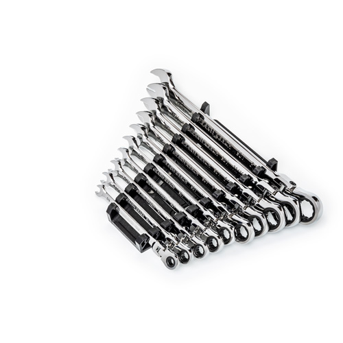 90-Tooth 12 Point SAE Wrench Set, Flex Head/Ratcheting Combination, 10 Pieces, Imperial St. Lawrence Industrial & Safety Supply