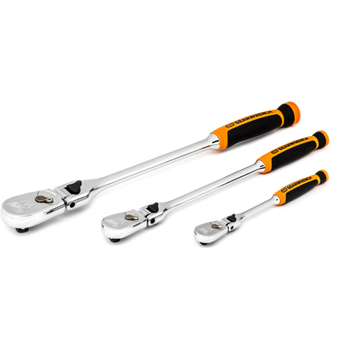1/4", 3/8" & 1/2" Drive 90-Tooth Dual Material Locking Ratchet Set St. Lawrence Industrial & Safety Supply
