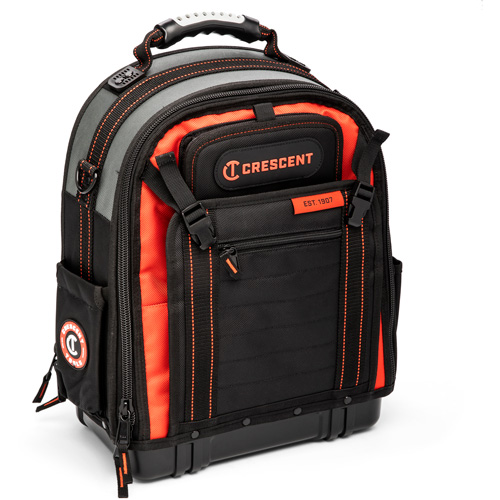 Sac &agrave; dos pour ouvrier, 18" lo x 10" la, Noir/Gris/Orange, Polyester St. Lawrence Industrial & Safety Supply